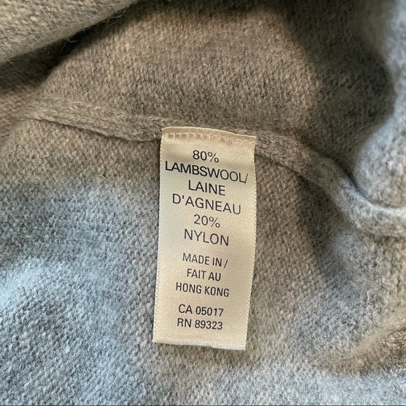 ROOTS V Neck Pullover Wool Grey V Neck Cozy Sweater Large - Picture 6 of 6